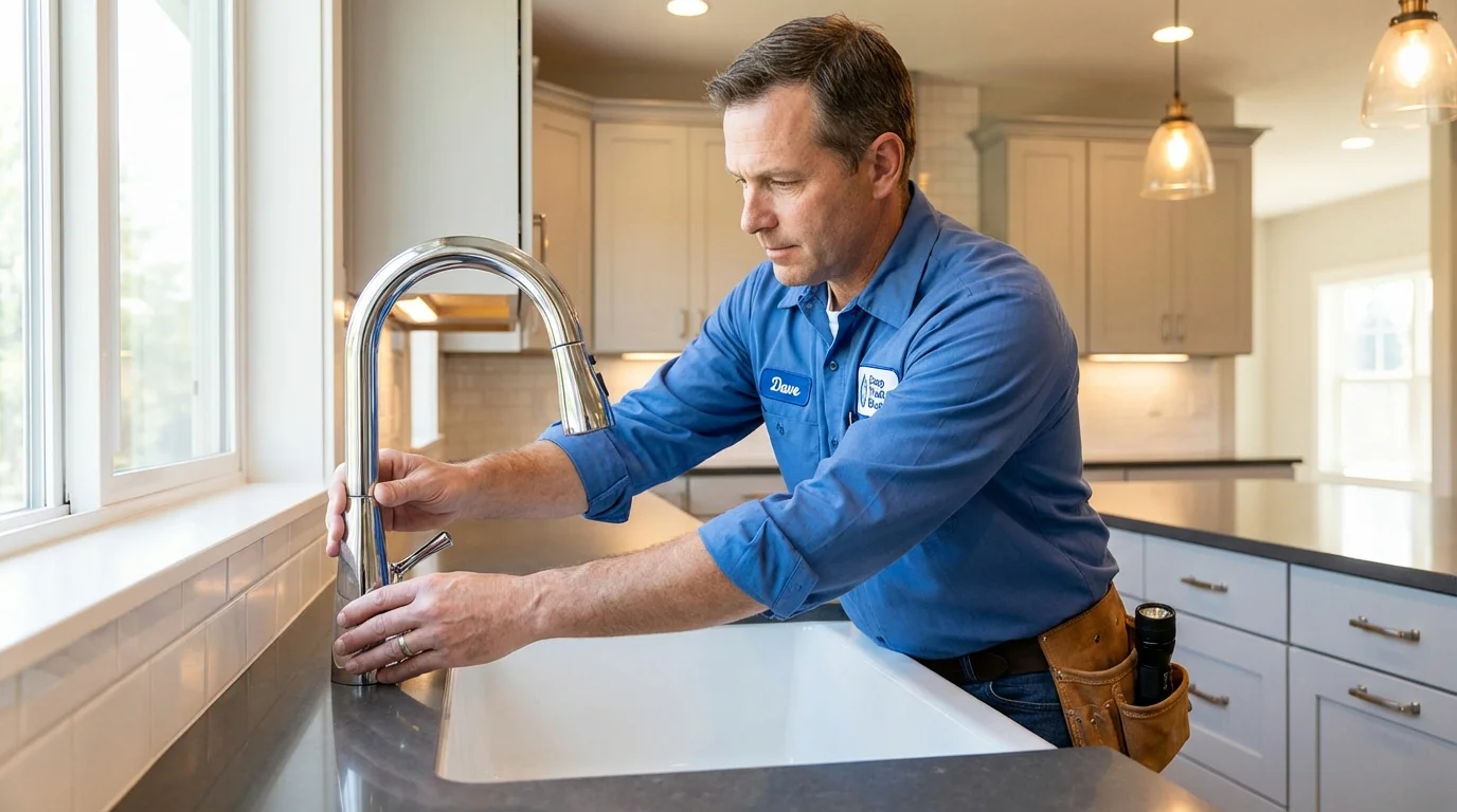 Kitchen faucet installation by Johns Plumbing LLC in Gettysburg
